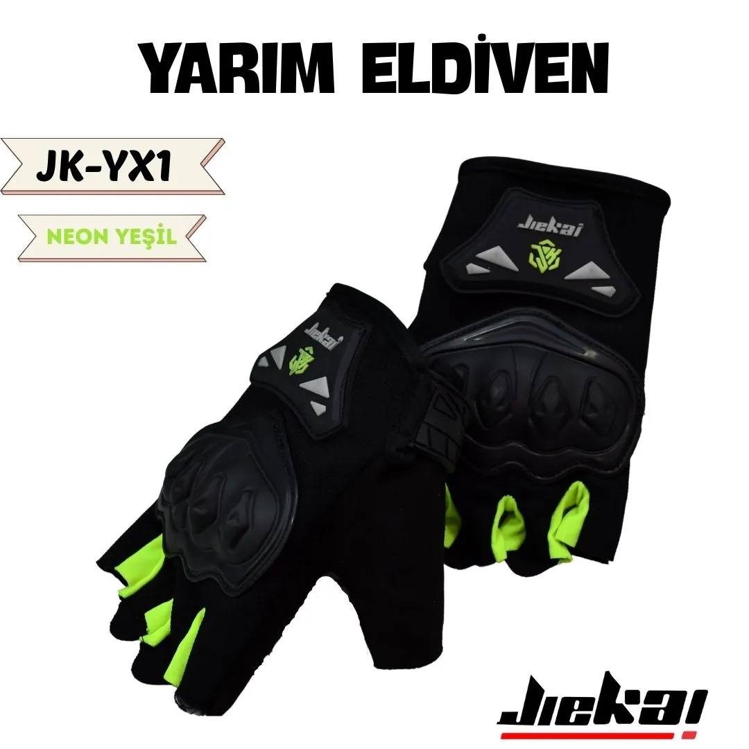 JİEKAİ JK- YARIM ELDİVEN KORUMALI * YEŞİL *